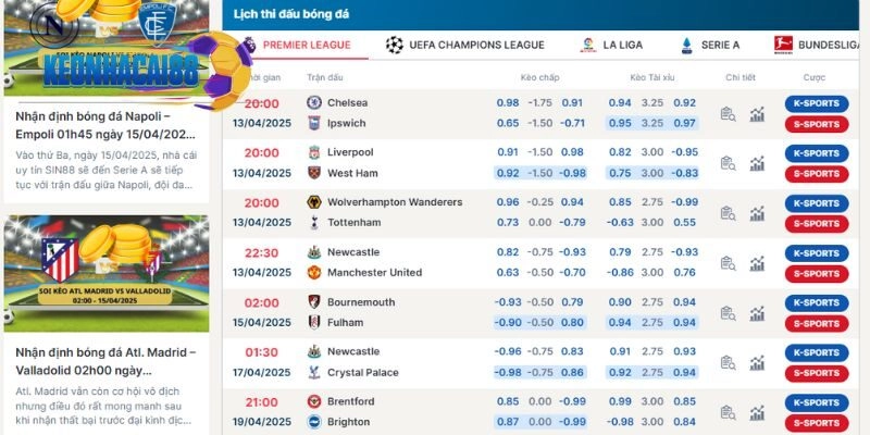 Nhà cái đẳng cấp nổi tiếng với chuyên mục thể thao online