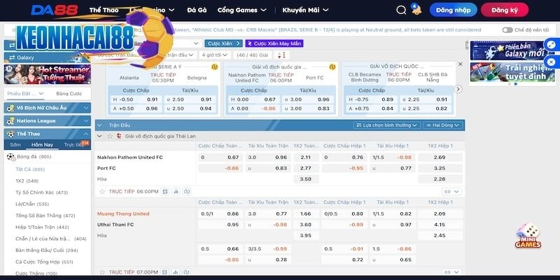 Sức hấp dẫn của sân thể thao DA88